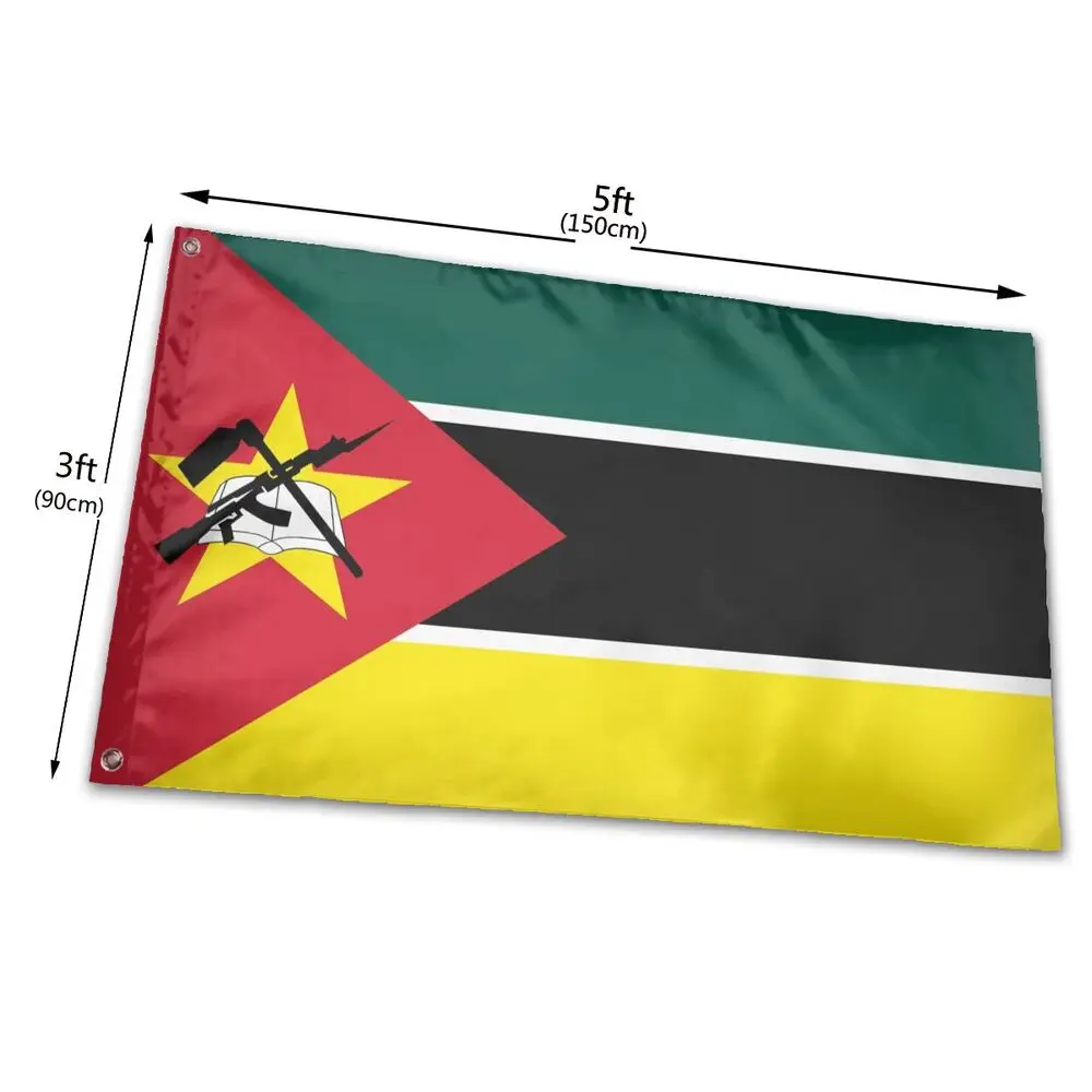 Национальный флаг Мозамбика 90x150 см подвесная ткань из полиэстера MZ MOZ mocambic для