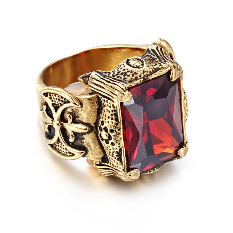 Никогда не выцветает мужские ювелирные изделия из нержавеющей стали золотистого