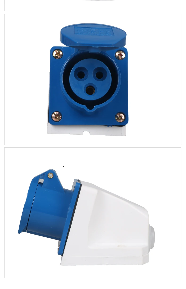 16 Amp 3 Pin промышленная вилка+ розетка 220-250v всепогодный Ip44 2p