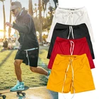 Новинка, мужская спортивная одежда для тренировок, летние мужские дышащие сетчатые быстросохнущие спортивные шорты для бега, пляжные шорты