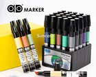 Маркеры AD Promarker из США, оригинальные маркеры Chartpak AD, с тремя перьями, 25 разных цветов пейзажа на столешнице, по 1 на каждый