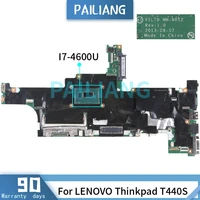 pailiang laptop motherboard for lenovo thinkpad t440s i7 4600u mainboard nm a502 04x3964 sr1ea with 4gb ram ddr3 tesed
