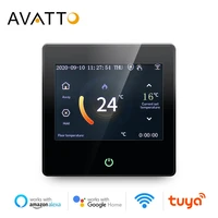 avatto wifi smart thermostat heating temperature controller with celsiusfahrenheit led touch screen work with alexa google home