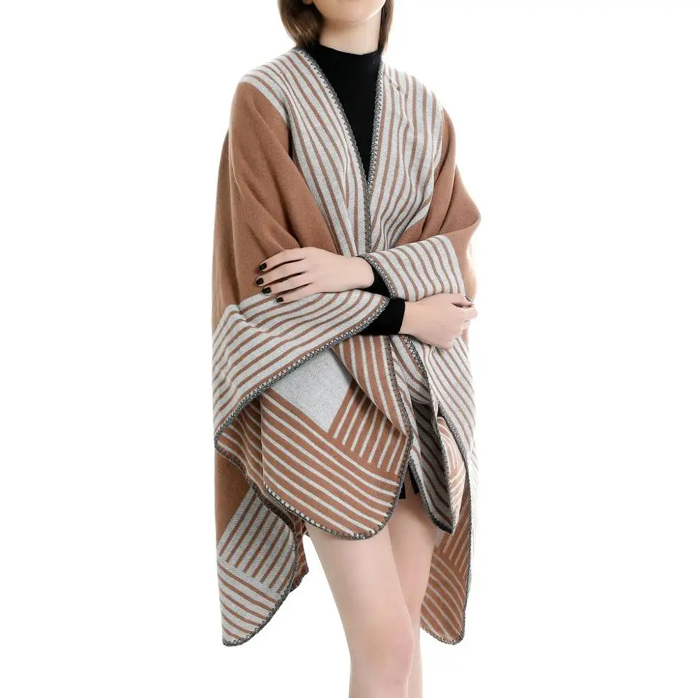 

Winter Cloak Women Soft Cashmere Print Cardigan Capes Shawl Coat Ponchos Mujer Invierno Elegantes Cape Poncho Women