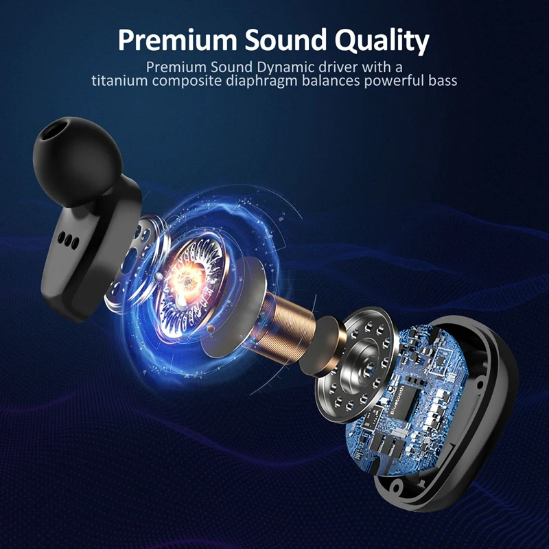 

TWS Wireless Earphone Bluetooth Earphone 5.0 True Wireless Earbuds Stereo Headset Mini in Ear Buds