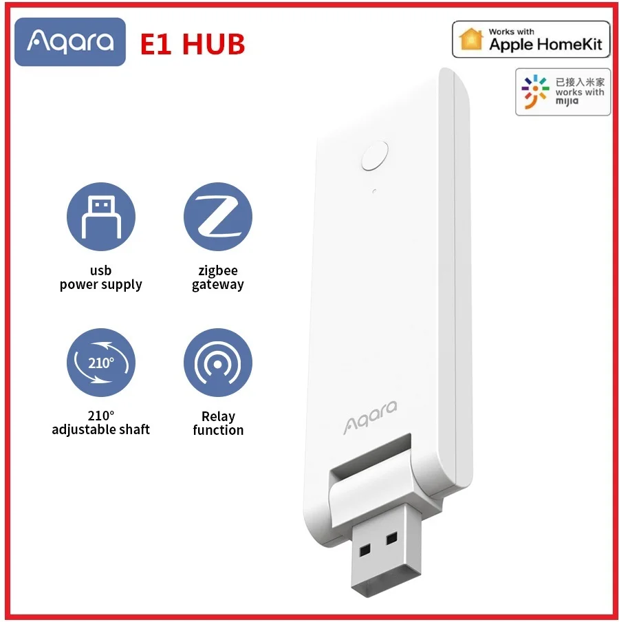 New AQARA E1 Zigbee Hub USB Smart Gateway Aqara Hub Wireless Zigbee Connect Remote For Xiaomi MIHOME For Apple Homekit