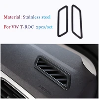 for volkswagen vw t roc t roc 2018 2020 stainless steel decorative frame for air outlet of automobile front panel accessories