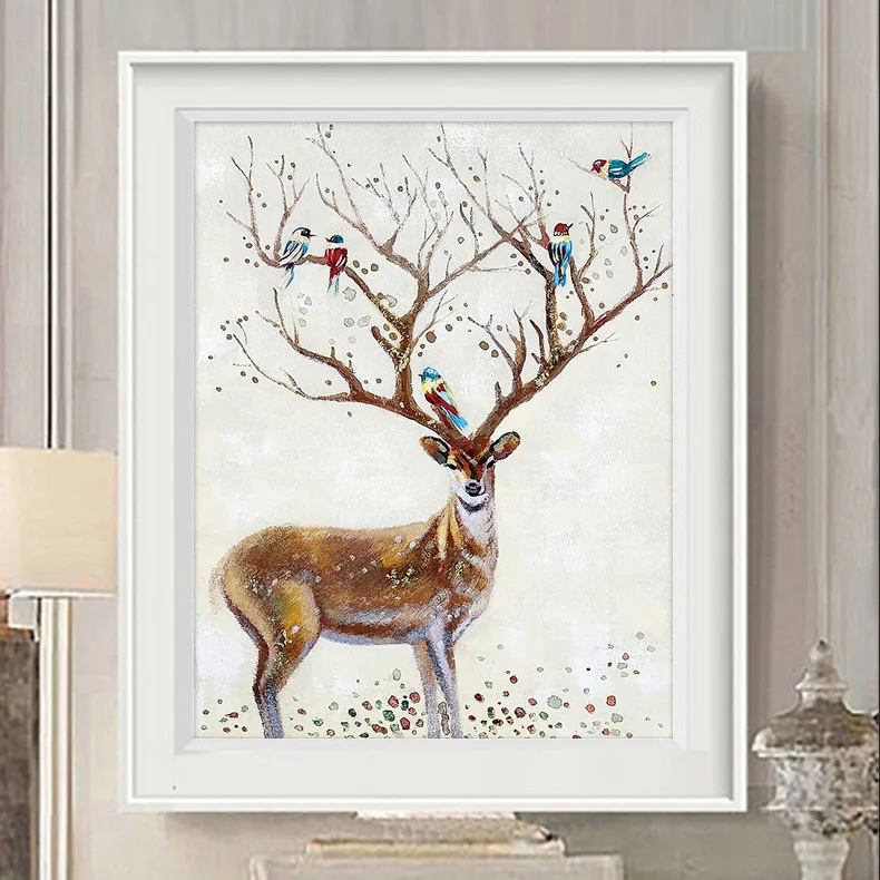 Lucky deer 6 Животное Рождественский олень Новое поступление Сделай Сам кристалл полная дрель квадратная 5D алмазная живопись 3d Набор для вышивки крестиком Мозаика круглые стразы - Цвет: Lucky deer 6