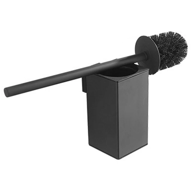 Stainless Steel Toilet Brush Black Bathroom Cleaning Holder with Wall Mount | Дом и сад