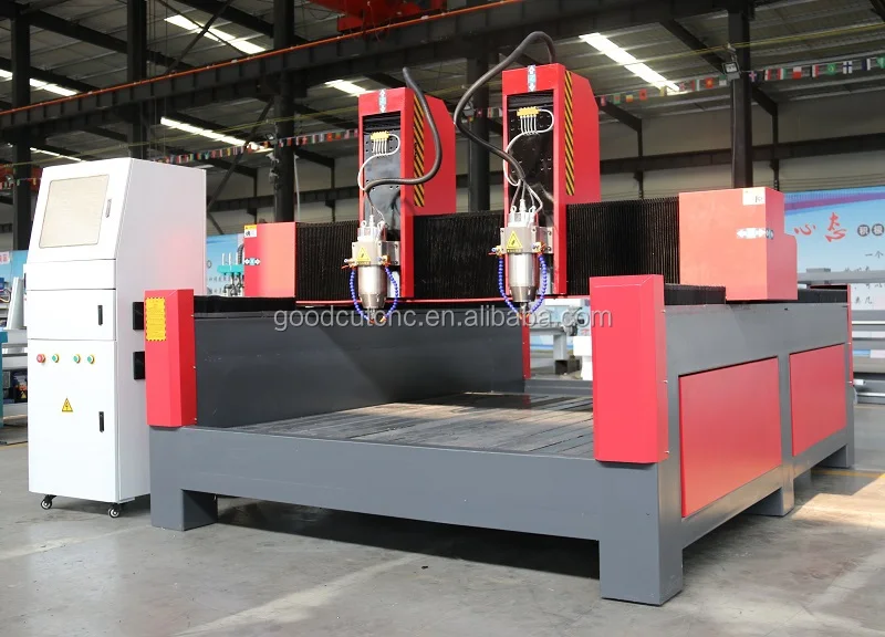 

double spindles big stone cutting marble lathe machine cnc router stone