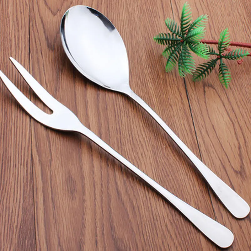 

Креативная Буфетная ложка из нержавеющей стали, большая столовая посуда, вилка из нержавеющей стали, вилка для общественных мест, вилка для ...