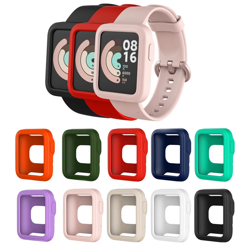 

Smartwatch TPU Soft Full Edge Protector Case Shell Frame Protective Bumper Cover For Xiaomi Mi Watch Lite / Redmi Smart Watch