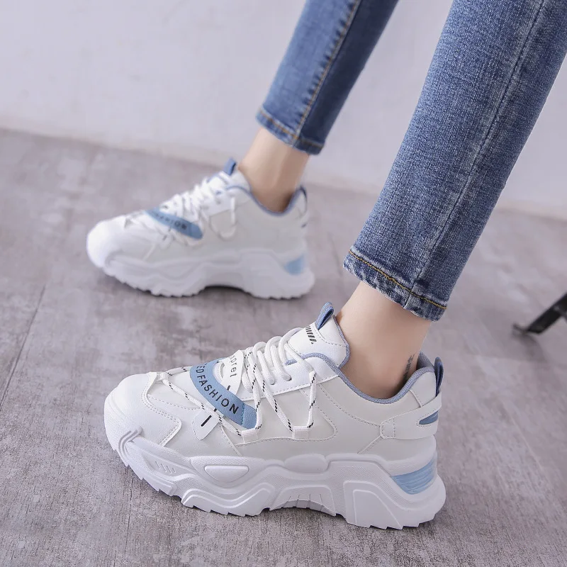 

Summer New Fashion Breathable Ladies Casual Shoes Lightweight and Comfortable Sports Shoes Women's Mesh Korean Student Shoes EVA