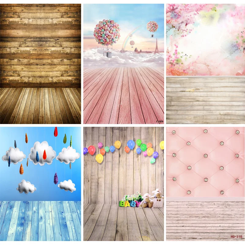 

SHENGYONGBAO Vinyl Custom Photography Backdrops Prop Wood Planks Theme Photography Background LICJD-3508