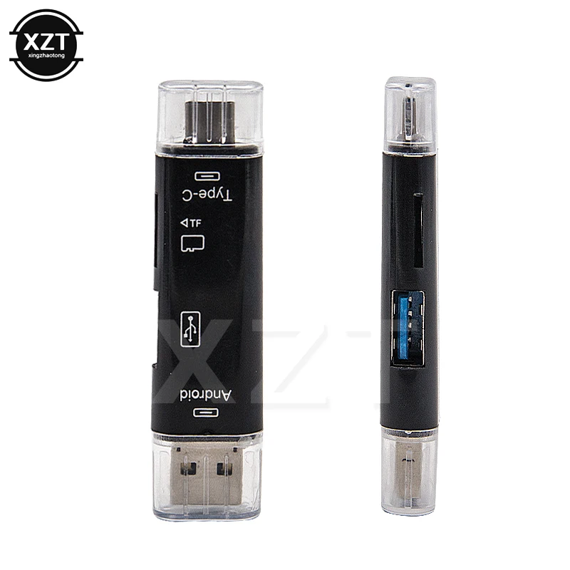 Универсальный Тип C и Micro USB 5 в 1 OTG кард ридер флэш накопитель высокоскоростной USB2.0