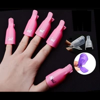 10 pcs plastic nail polish remover clip gel remover soak off cleaner cap clip for removal of varnish manicure tools