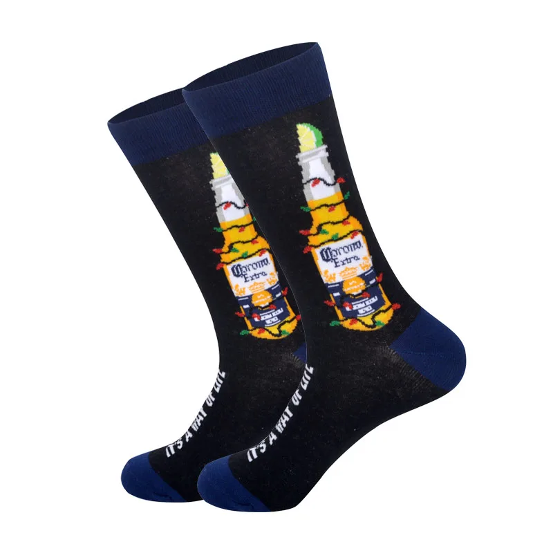 LIONZONE пивные мужские носки серия хлопковых цветных носков персонализированные