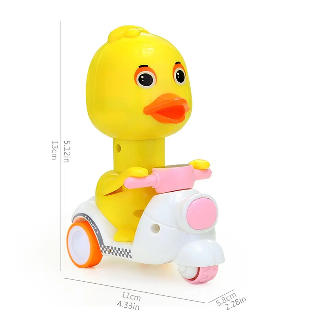 

Press Small Yellow Duck Cartoon Inertia Car Motorcycle Pull Back Car Cartoon Motorcycle Children's Gift Toy