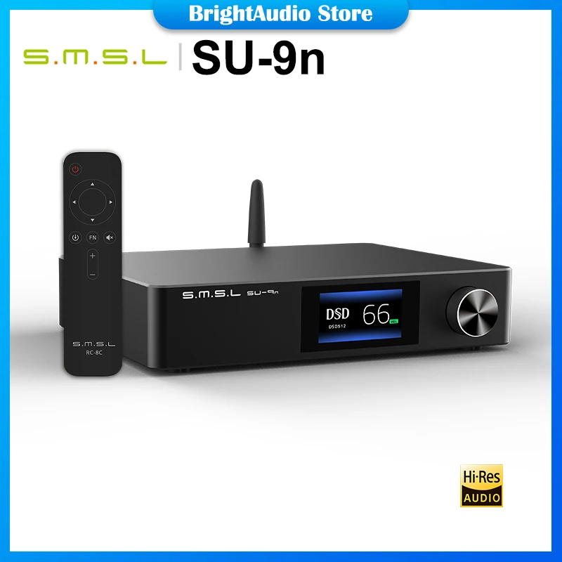 ЦАП-декодер SMSL SU9 SU9n Hi-Res звук Bluetooth 5 0 DSD 512 PCM 768 кГц/32 бит часы LDAC APTX XMOS с
