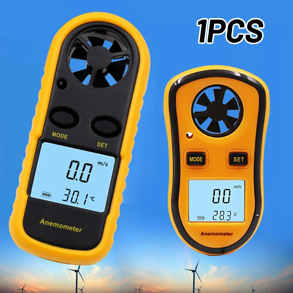

Anemometer Pocket Digital Wind Temperature Counting Display Anemometer 0-30m/S Counting Display Wind Instrument Power Tool