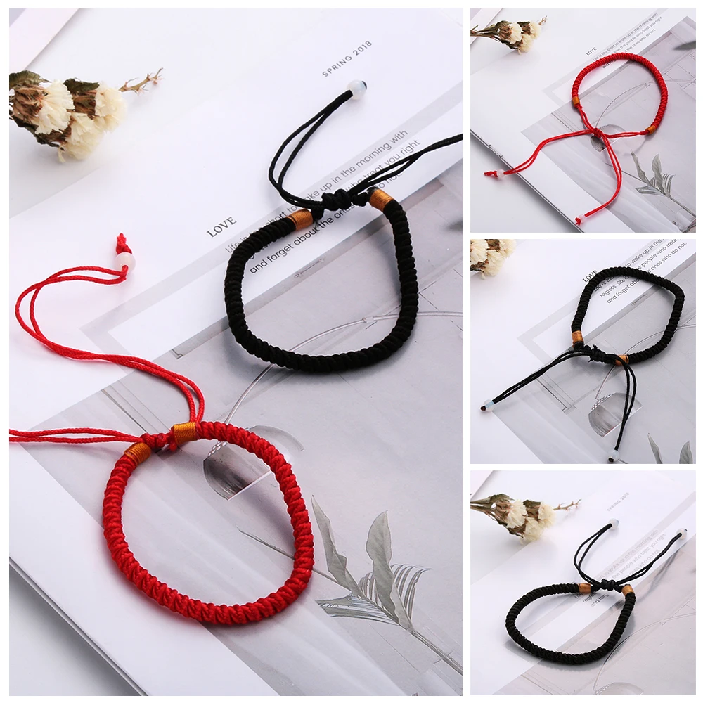 Классический красный браслет 1 шт. 16 см китайские красные веревочные браслеты на