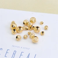 genuine 18k yellow gold smooth spacers crimp end beads au750 diy homemade necklace pendant bracelet material accessories