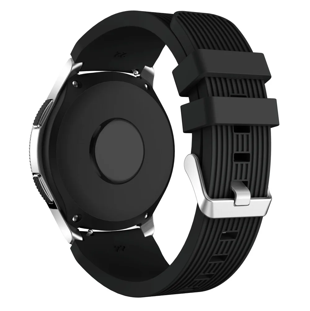 22 мм спортивные часы из мягкого силикагеля ремешок для Huami Amazfit Stratos Смарт-часы для Amazfit Pace Stratos 2/2S ремешки Браслет - Цвет: Черный
