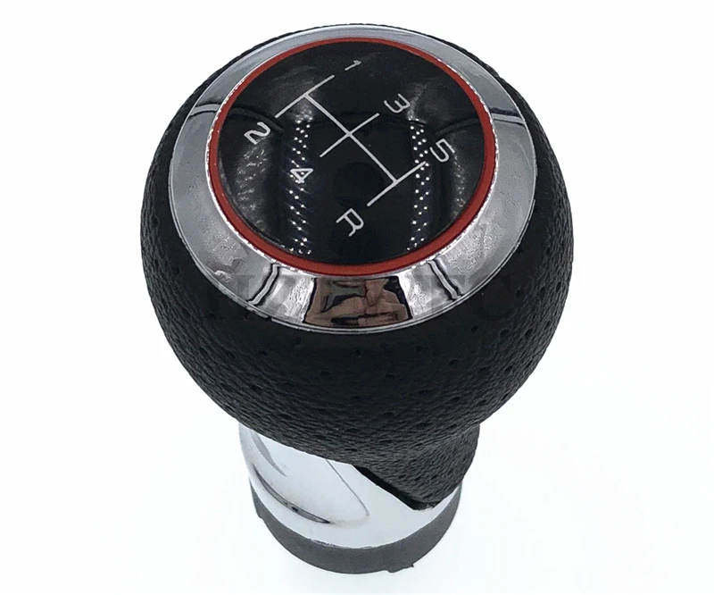 Высококачественная Автомобильная 5 скоростная кожаная ручка переключения