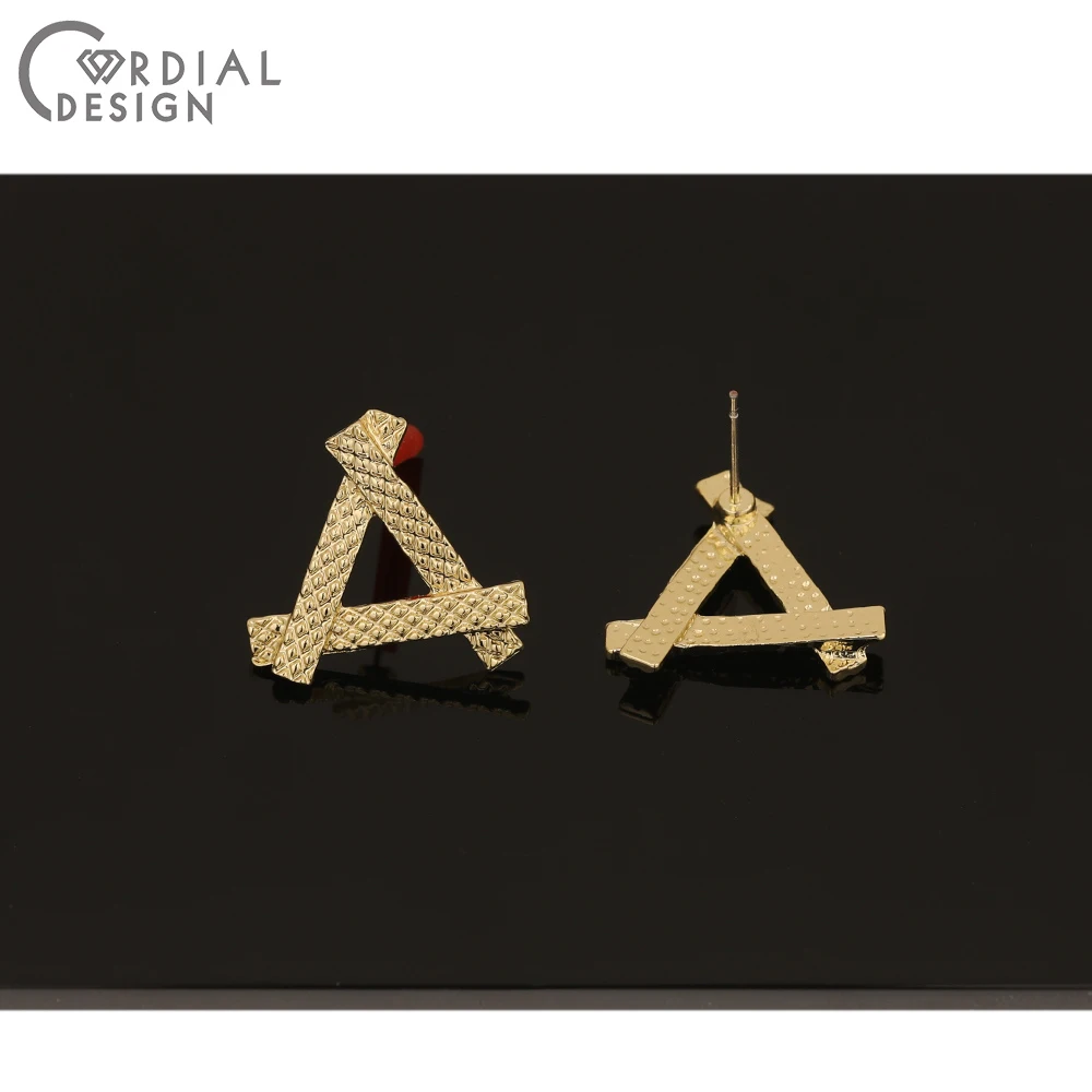 

Cordial Design 100Pcs 18*20MM Earring Accessories/Earrings Stud/Hand Made/Triangle Shape/DIY Making/Jewelry Findings & Component