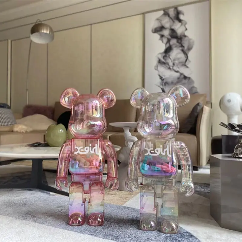 BEARBRICK 28 см 400% прозрачный медведь модель половинчатая кость модные игрушки