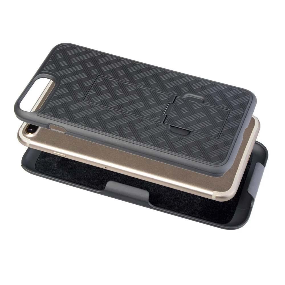

Free Sample Belt Clip Holster Combo Simple Phone Case and Kick Stand Mobile Phone cover for iPhone 7/8 Case