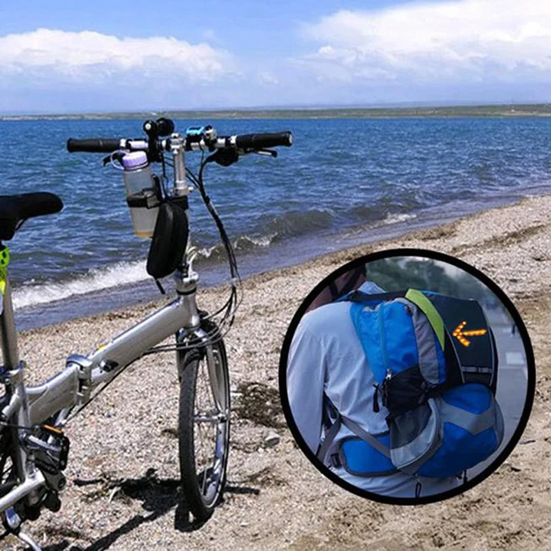 Желтый светодиод Беспроводной жилеты 20L Mtb велосипеда сумка указатель поворота