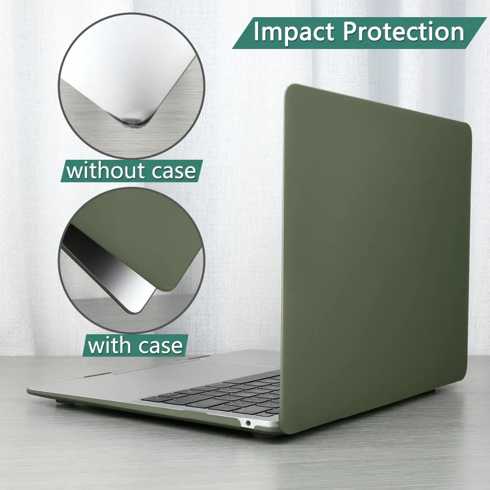 Прорезиненный матовый чехол для ноутбука Macbook Air 13 Mac Book retina Pro 13 1" Touch bar A1989 A1990+ чехол для клавиатуры