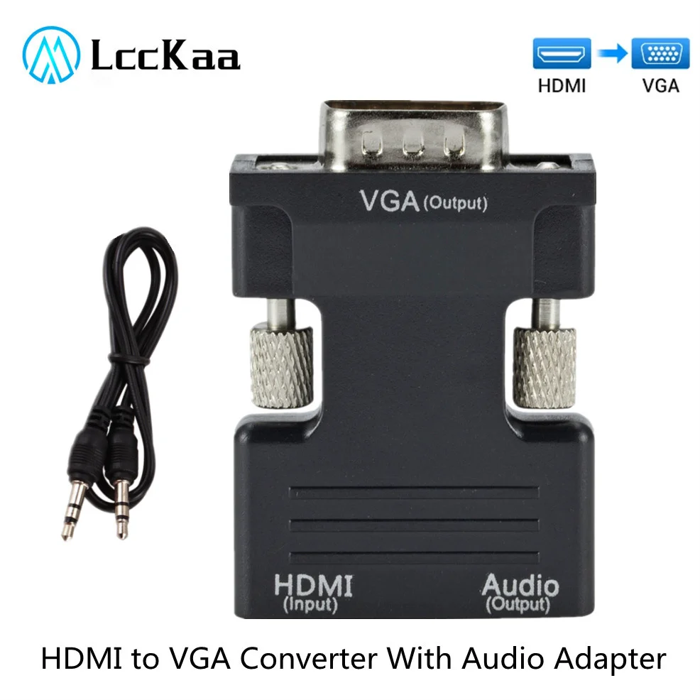 HDMI совместимый конвертер мама VGA папа 3 5 мм аудиокабель адаптер 1080P HD видеовыход