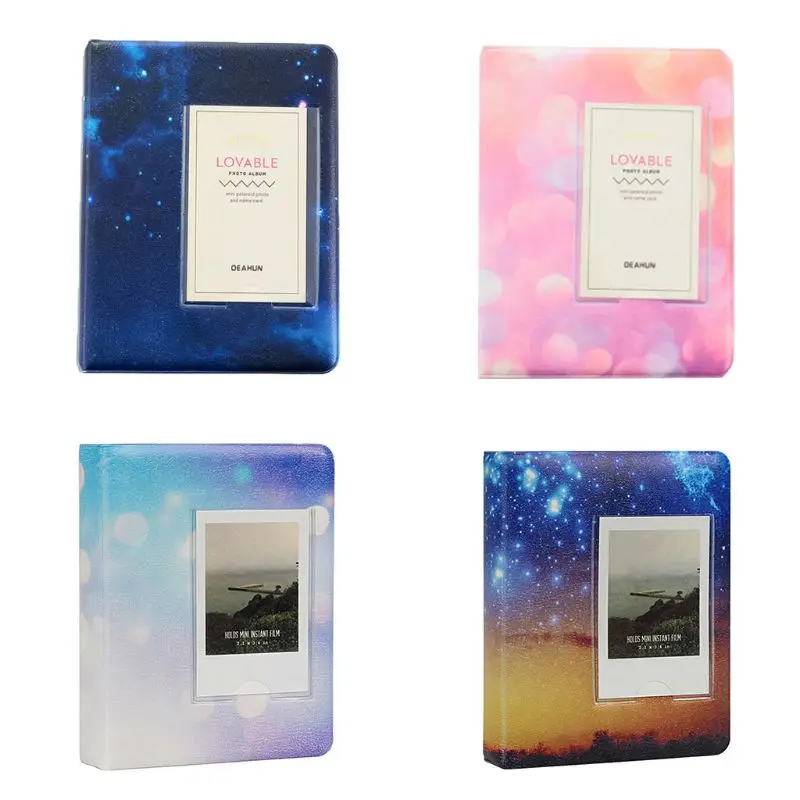 64 карманы 3 дюймов звездное небо фотоальбом для ЖК дисплея с подсветкой Fujifilm Instax