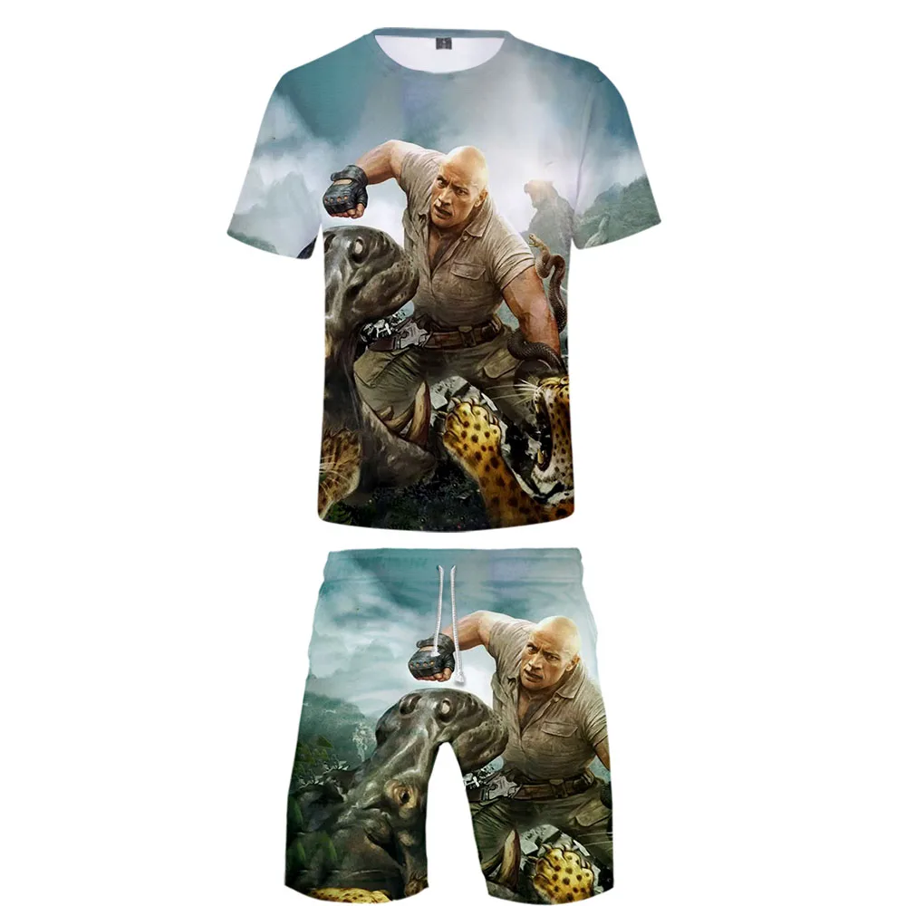 Jumanji Добро пожаловать в джунгли печатных 3D для женщин/мужчин комплект из двух