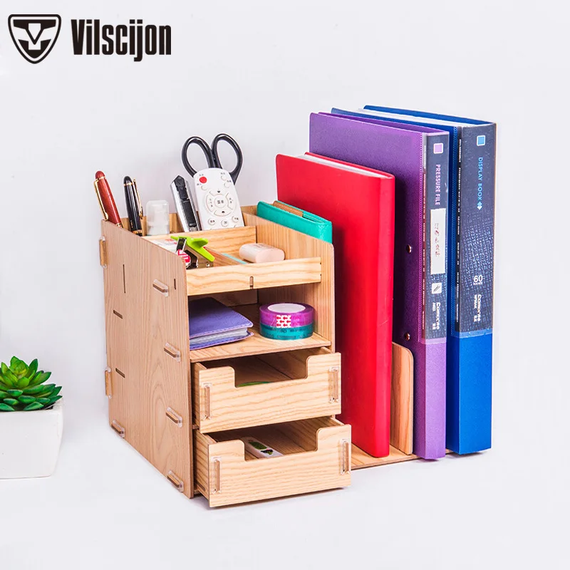 DIY настольный органайзер поднос держатель для журналов бумажный хранения