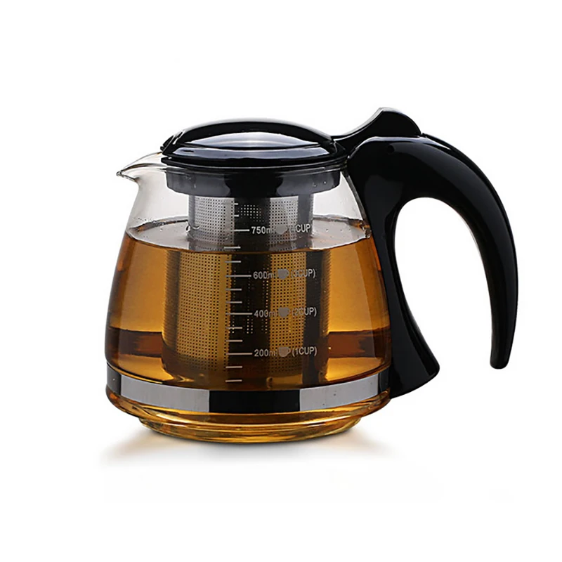 

750ml &1200ml Creative Design Glass Teapot Fashion Glass Teapot for Tea Flower with Removable Steel Infuser Filter Tea Kettle