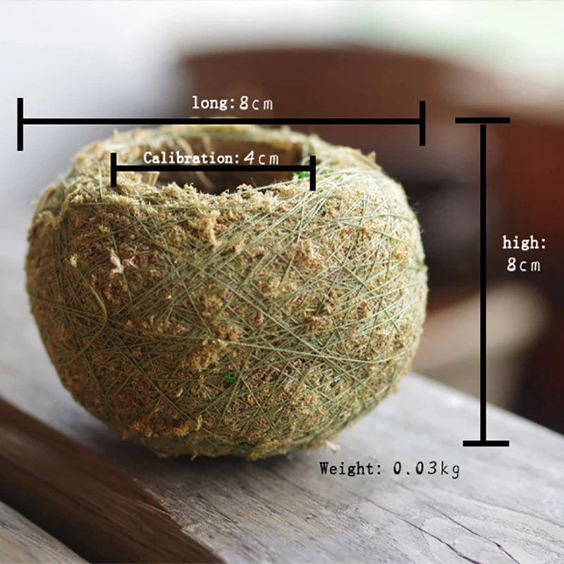 Eco-friendly Moss Bonsai Personalized Small Flower Pot Bird Nest Plant Home Garden Table Decoration Plantpot | Дом и сад