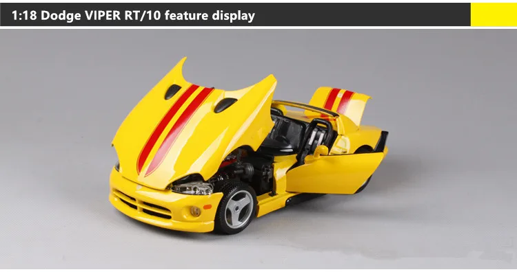 Bburago 1:18 Dodge VIPER RT автомобиль сплав модель автомобиля моделирование автомобиля украшение коллекция Подарочная игрушка Литье под давлением модель игрушка для мальчиков