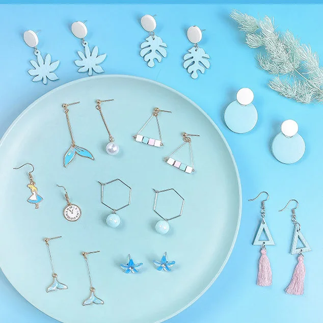 Сказочный Стиль Серьги DIY Ювелирный пакет в форме листа кисточка цветок серьги