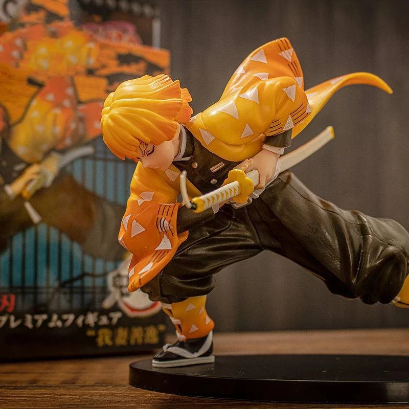 

Demon Slayer Japanese 15CM PVC Agatsuma Zenitsu Thunder Breath Action Figure Anime Figurine Cool Toys For Boys Friends Gifts