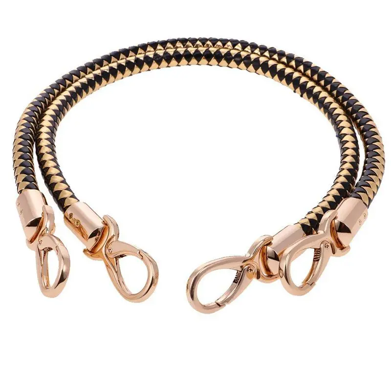 New 1 pair of bag accessories ladies adjustable wallet tote handle 60cm-black gold as described | Багаж и сумки