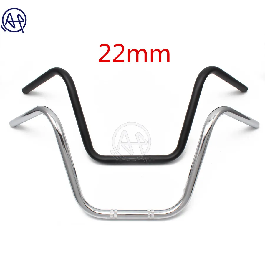 Мотоциклетные Рули высокой проходимости 22 мм 7/8 дюйма хромированные/черные для