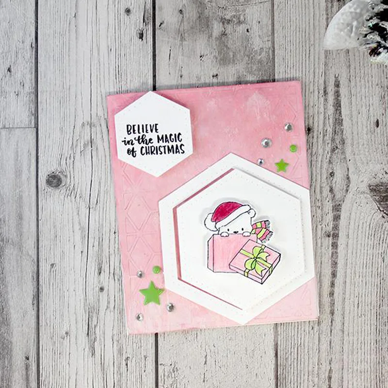 Шестигранные нахлест рамки металлические режущие штампы трафареты шестигранные