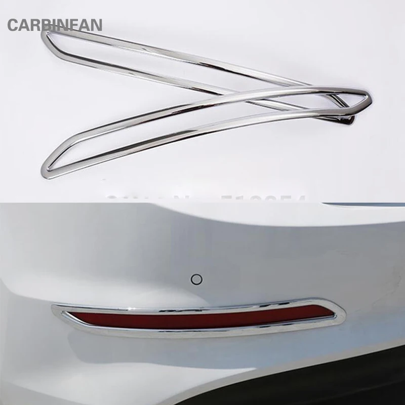 2 шт./компл. лампа заднего противотуманного фонаря накладка бампер foglight Хром