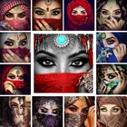 Алмазная картина 5D сделай сам, индийская Женская Вышивка, декоративная Бриллиантовая мозаика для дома, искусство, красавица, глаза ангела, картины для творчества