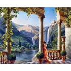 Картины по номерам старинная Греция женщина стол настенный цветной рисунок украшение холст картина по номеру для взрослых рамка Наборы для творчества