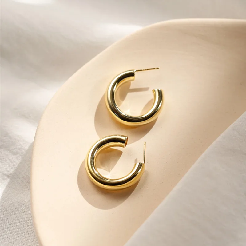 YIZIZAI Модные посеребренные серьги для женщин мини маленькие кольца круглые с