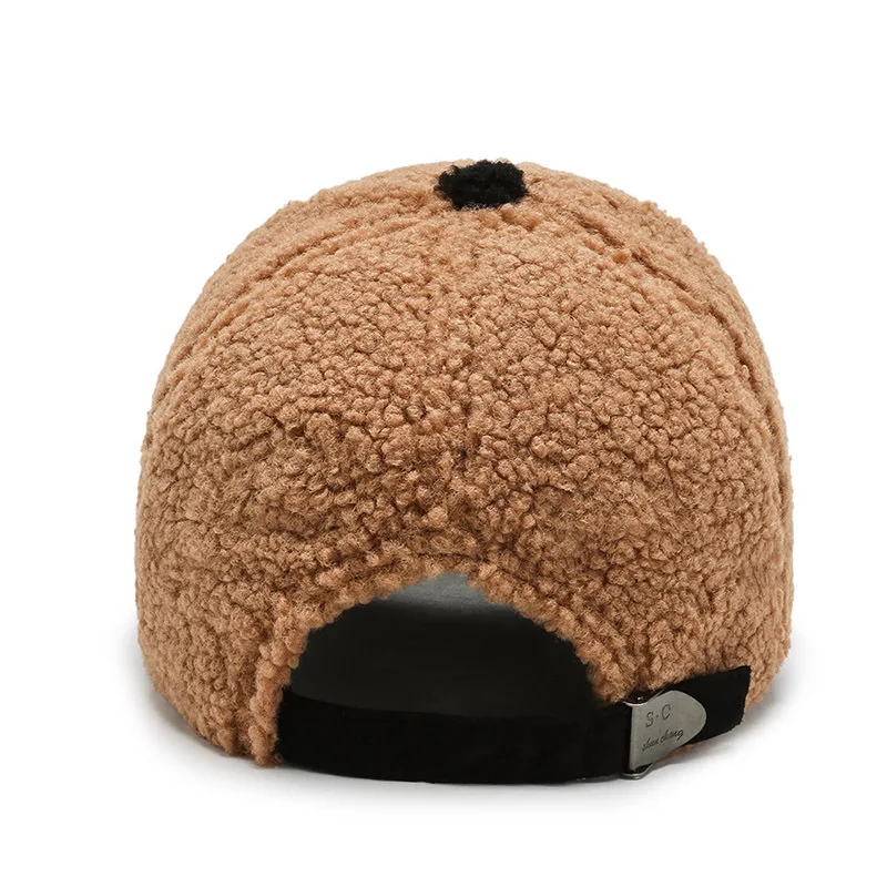 

Best selling 2020 Winter Women Baseball Caps Lambswool Warm girl Cute Teddy Velvet Hat gorras mujer snapback bonnet femme czapka